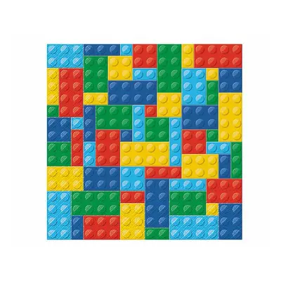 Lego mintázatú Colorful Bricks szalvéta 20 db-os 33x33 cm