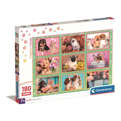 Állatos Puppies Collage 180 db-os puzzle Clementoni