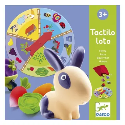 Djeco Társasjáték - Tapintható képeslottó - Tactilo loto, farm