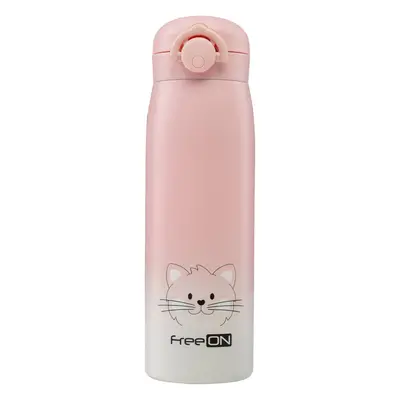 FreeON thermo kulacs 480ml- Pink cica