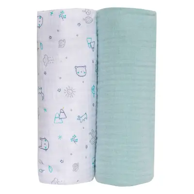 Bubaba muslin pelenka 70x70 cm (2 db)- Menta