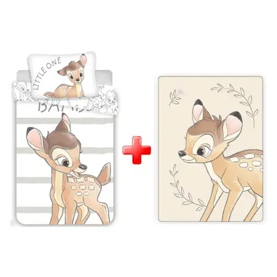 Disney Bambi Little One gyerek ágyneműhuzat és polár takaró szett