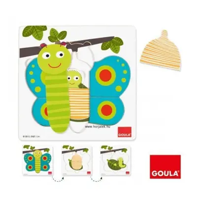 Hape Fejlődés Puzzle - Pillangó - GOULA - 24 hó+