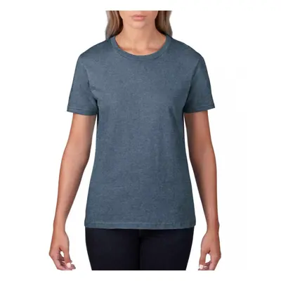 Női XL-es Fashion Basic Tee 150 melírozott tengerkék póló - Anvil - ÚJ