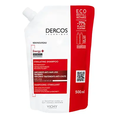 VICHY Dercos Energy+ energiát adó sampon utántöltő (500ml)