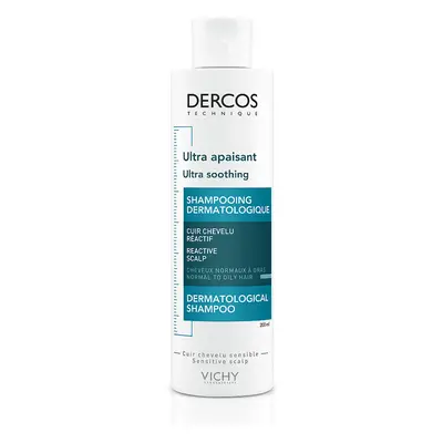 VICHY Dercos nyugtató hatású sampon érzékeny fejbőrre normál/zsíros hajra (200ml)