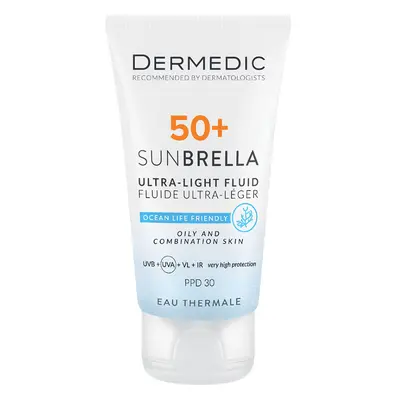 DERMEDIC Sunbrella Ultra-light fényvédő FLUID SPF 50+ zsíros és kombinált arcbőrre (40ml)