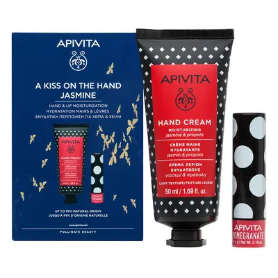 APIVITA kézkrém + ajakápoló (Jázmin/Gránatalma) (50ml+4,4g)