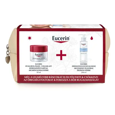 EUCERIN szett Hyaluron-Filler + Volume-Lift bőrfeszesítő arckrém száraz bőrre (50ml+200ml)