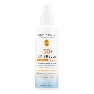 DERMEDIC Sunbrella Baby napfényvédő tej spray gyermekeknek SPF50+ (150ml)