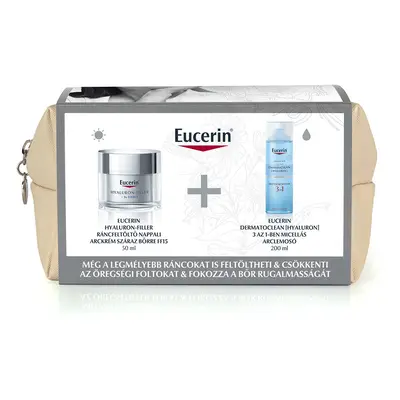 EUCERIN szett Hyaluron-Filler +3x effect ráncfeltöltő nappali száraz bőrre (50ml+200ml)