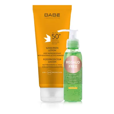 BABÉ Felnőtt fényvédő tej SPF50+ + ajándék Aloe Vera gél (200ml+90ml)