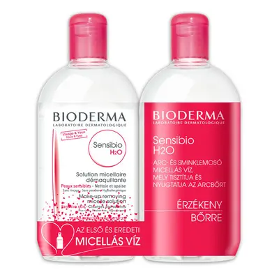 BIODERMA Sensibio H2O micellás arc- és sminklemosó oldat duopack (500ml+500ml)