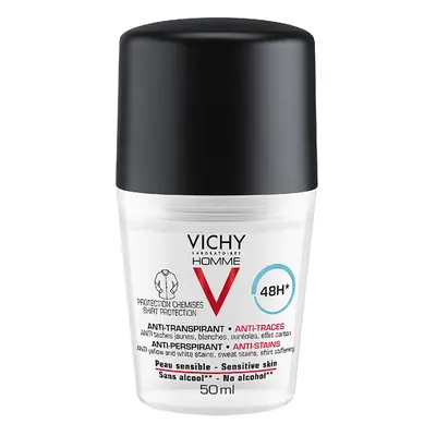 VICHY Homme Izzadságszabályozó foltmentes golyós dezodor 48H hatékonysággal (50ml)