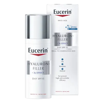 EUCERIN Hyaluron-Filler +3x effect ráncfeltöltő nappali arckrém normál, vegyes bőrre (50ml)