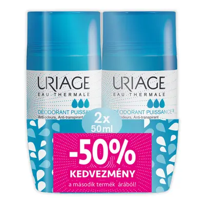 URIAGE DEO Intenzív izzadásgátló golyós dezodor DUOPACK (50ml+50ml)