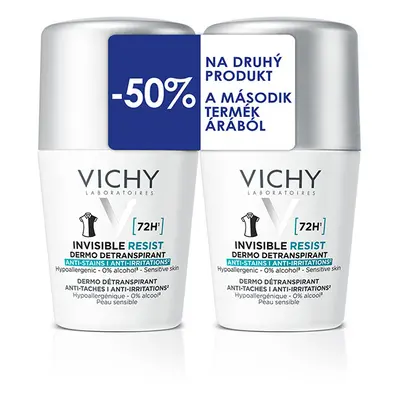 VICHY Invisible Resist 72H foltmentes izzadásgátló dezodor duopack (50ml+50ml)