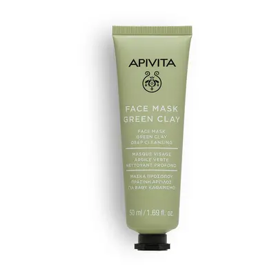 APIVITA Express mélytisztító arcmaszk Zöld agyagga (50ml)