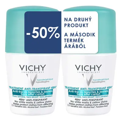 VICHY Izzadságszabályozó golyós dezodor foltmentes duopack (2x50ml)