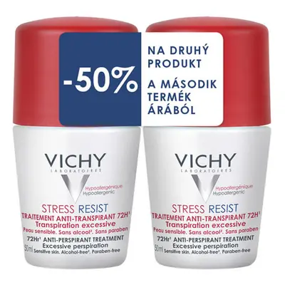 VICHY Stress Resist izzadságszabályozó golyós dezodor 72 órás duopack (2x50ml)