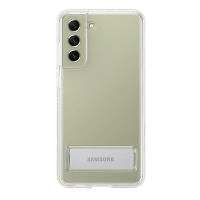 Samsung Galaxy S21 FE 5G SM-G990, Műanyag hátlap védőtok, dupla rétegű, gumírozott, kitámasztóva