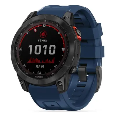 Garmin Fenix 5 / 6 / 6 Pro / 7, szilikon pótszíj, állítható, TP IconBand, sötétkék