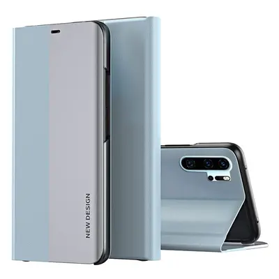 Huawei P40 Pro, Oldalra nyíló tok, stand, Wooze Silver Line, világoskék