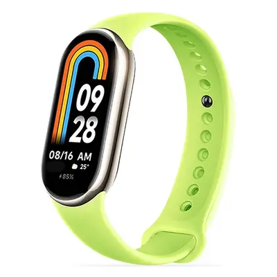 Xiaomi Mi Smart Band 8, szilikon pótszíj, állítható, TP IconBand, lime