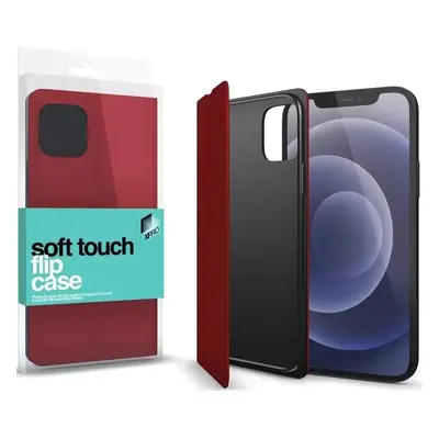 Huawei P40 Pro, Oldalra nyíló tok, stand, Xprotector Soft Touch Flip, piros