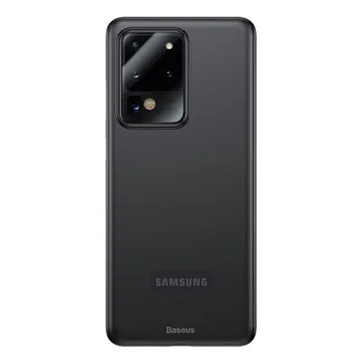 Samsung Galaxy S20 Ultra 5G SM-G988, Műanyag hátlap védőtok, ultravékony, Baseus Wing, füst