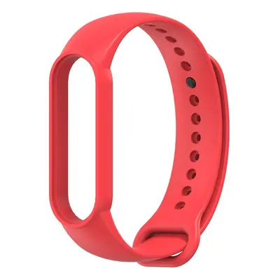 Xiaomi Mi Band 5 / Mi Band 6 / Mi Smart Band 7, szilikon pótszíj, állítható, TP IconBand, piros