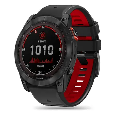 Garmin Fenix 3 / 3 HR / 5X / 5X Plus / 6X / 6X Pro / 7X, szilikon pótszíj, állítható, kétszínű, 