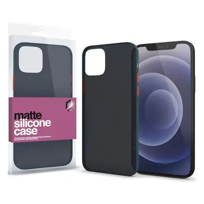 Apple iPhone 13 Pro Max, Szilikon tok, színes gombokkal, Xprotector Matte, áttetsző/sötétzöld