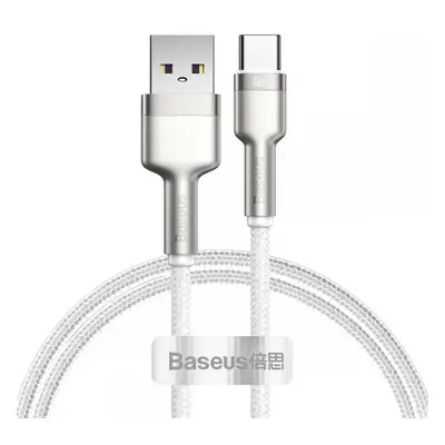 USB töltő- és adatkábel, USB Type-C, 200 cm, 6000 mA, 66W, törésgátlóval, gyorstöltés, cipőfűző 