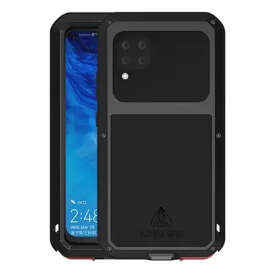 Huawei P40 Lite, Szilikon tok, Love Mei Powerful Defender, ütésálló, fekete