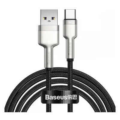 USB töltő- és adatkábel, USB Type-C, 100 cm, 6000 mA, 66W, törésgátlóval, gyorstöltés, cipőfűző 