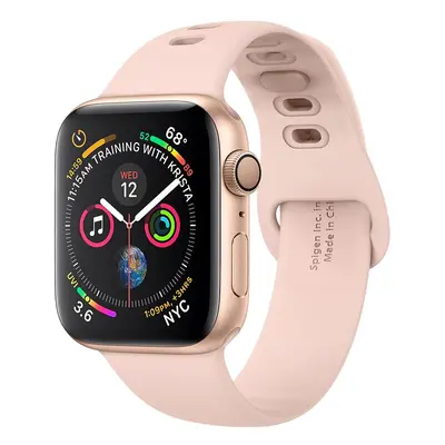 Apple Watch 1-6, SE (38 / 40 mm) / Watch 7-8 (41 mm), szilikon pótszíj, Spigen Silicone Fit, róz