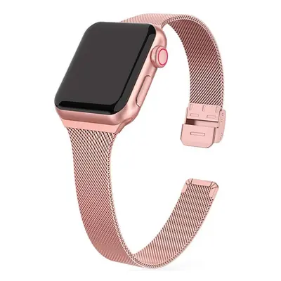 Apple Watch 4-6, SE, SE (2022) (38 / 40 mm) / Watch 7-9 (41 mm), fém pótszíj, milánói stílus, TP