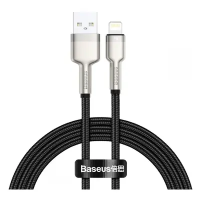 USB töltő- és adatkábel, Lightning, 50 cm, 2400 mA, törésgátlóval, gyorstöltés, cipőfűző minta, 