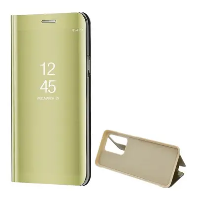 Samsung Galaxy S20 Ultra 5G SM-G988, Oldalra nyíló tok, hívás mutatóval, Smart View Cover, arany