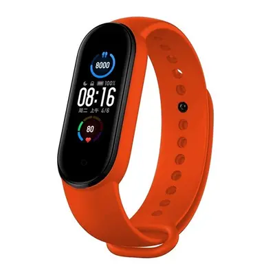 Xiaomi Mi Band 5 / Mi Band 6, szilikon pótszíj, állítható, Devia Delux Sport, narancssárga