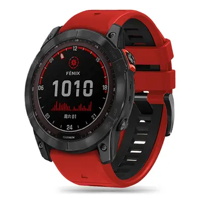 Garmin Fenix 3 / 3 HR / 5X / 5X Plus / 6X / 6X Pro / 7X, szilikon pótszíj, állítható, kétszínű, 