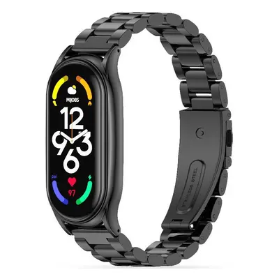 Xiaomi Mi Smart Band 7, fém pótszíj, TP Stainless, fekete