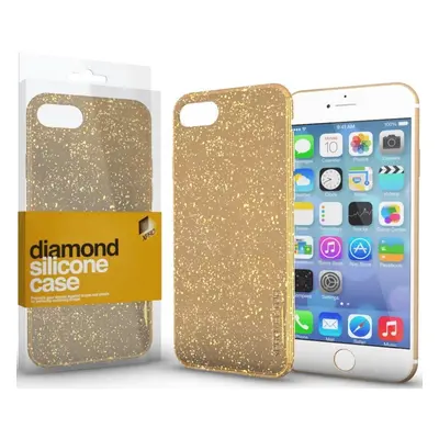 Apple iPhone 13 Mini, Szilikon tok, csillogó, Xprotector Diamond, arany