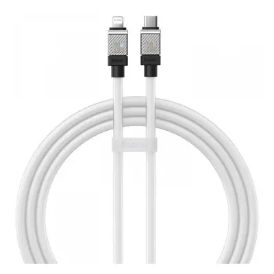 USB Type-C töltő- és adatkábel, Lightning, 100 cm, 2400mA, 20W, törésgátlóval, gyorstöltés, PD, 