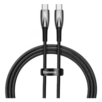 USB Type-C töltő- és adatkábel, USB Type-C, 100 cm, 5000 mA, 100W, törésgátlóval, gyorstöltés, P