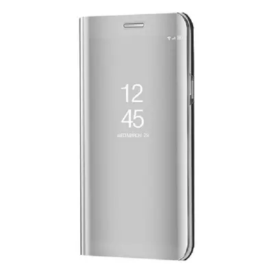 Samsung Galaxy S22 Plus 5G SM-S906, Oldalra nyíló tok, hívás mutatóval, Smart View Cover, ezüst 