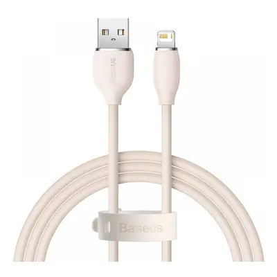 USB töltő- és adatkábel, Lightning, 120 cm, 2400 mA, gyorstöltés, Baseus Jelly Liquid Silica Gel