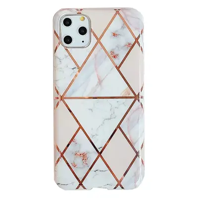 Apple iPhone 11 Pro Max, Szilikon tok, sokszöges márvány minta, Wooze Geometric Marble, színes/f