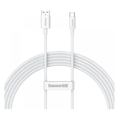 USB töltő- és adatkábel, USB Type-C, 200 cm, 6000mA, 100W, törésgátlóval, gyorstöltés, PD, QC, B